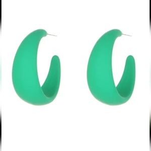 Hoop Earrings. C Shaped. Vibrant Color.